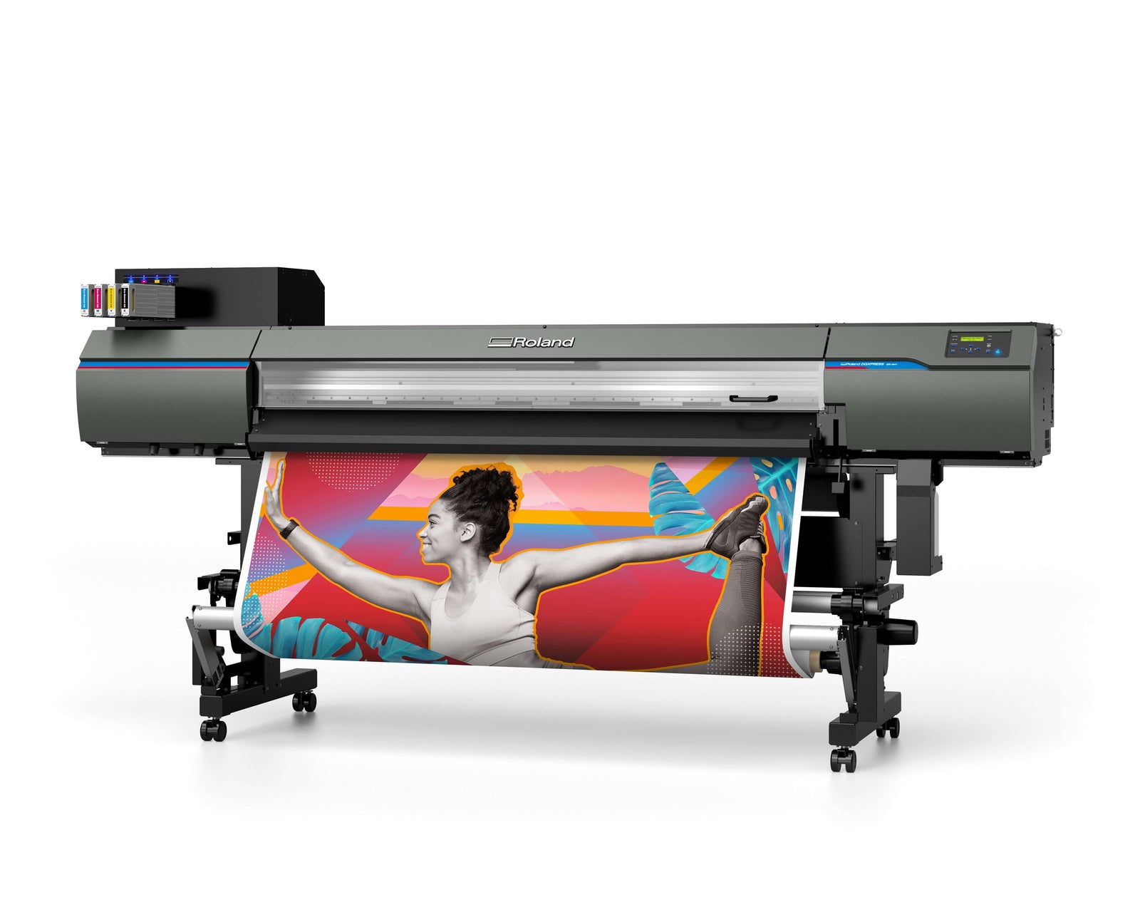 Roland DGXPRESS ER-641 Solvent Printer (64-inch) printing vibrant graphics for maximum productivity