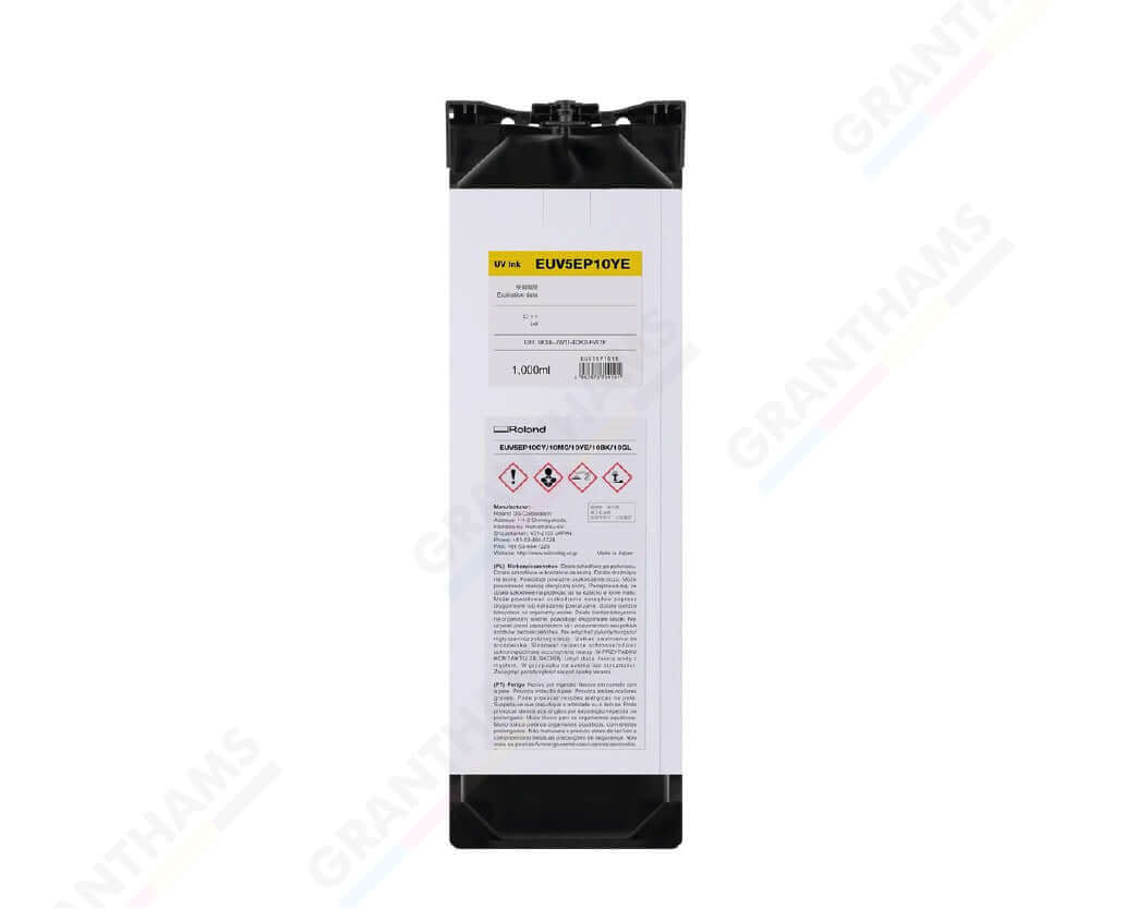 Roland ECOUV 5 (EUV5EP10) Ink Cartridge - 1-litre in yellow, suitable for the TrueVIS MG2 Series, high-capacity 1000ml.
