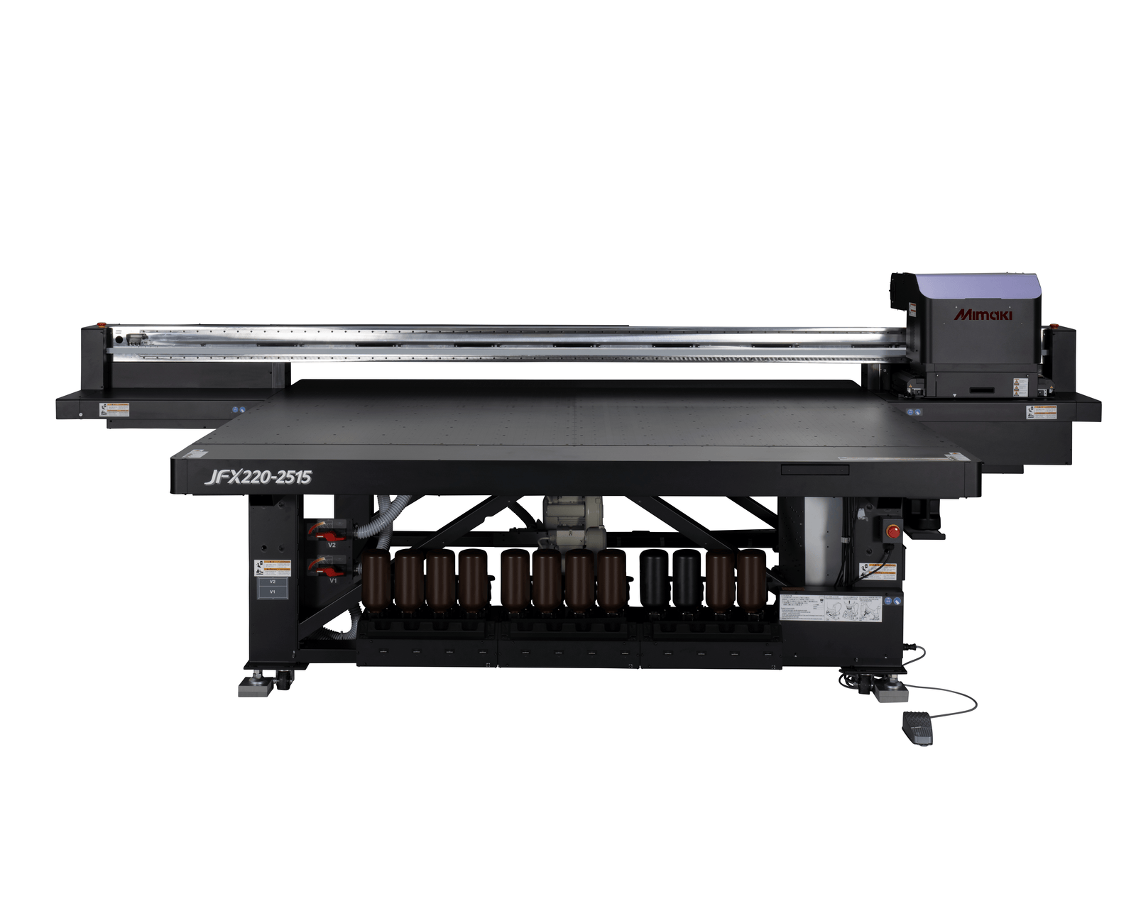 Mimaki JFX220-2515 Flatbed Printer showcasing advanced features and design for large-format printing.