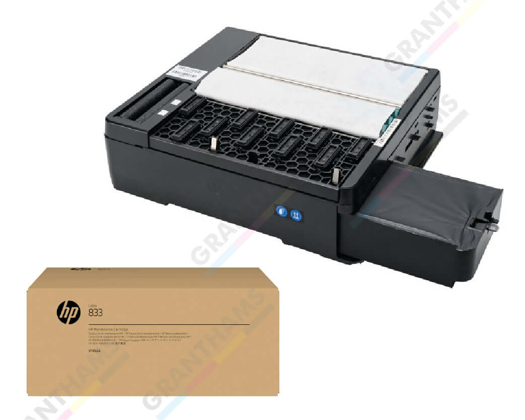 HP Latex 630 Consumables including No 833 Maintenance Cartridge for seamless printing performance.