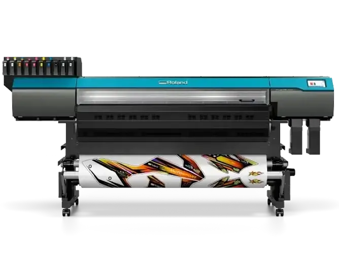 Roland TrueVIS AG-640 Latex Printer / Cutter (64-inch) showcasing vibrant prints and advanced design.