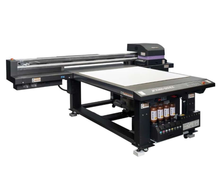 Mimaki JFX200-1213 EX Flatbed Printer showcasing its design and features.