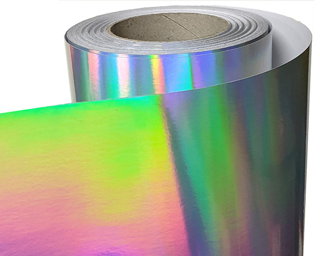 Nekoosa Rainbow Silver 'Brite Overall' Holographic Vinyl