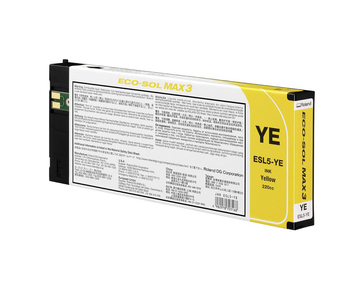 Roland Eco-Sol MAX3 Ink Cartridge (ESL5) - 220ml for BN2 Series