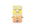 Colorful guitar distortion pedal with three knobs and a vibrant design.