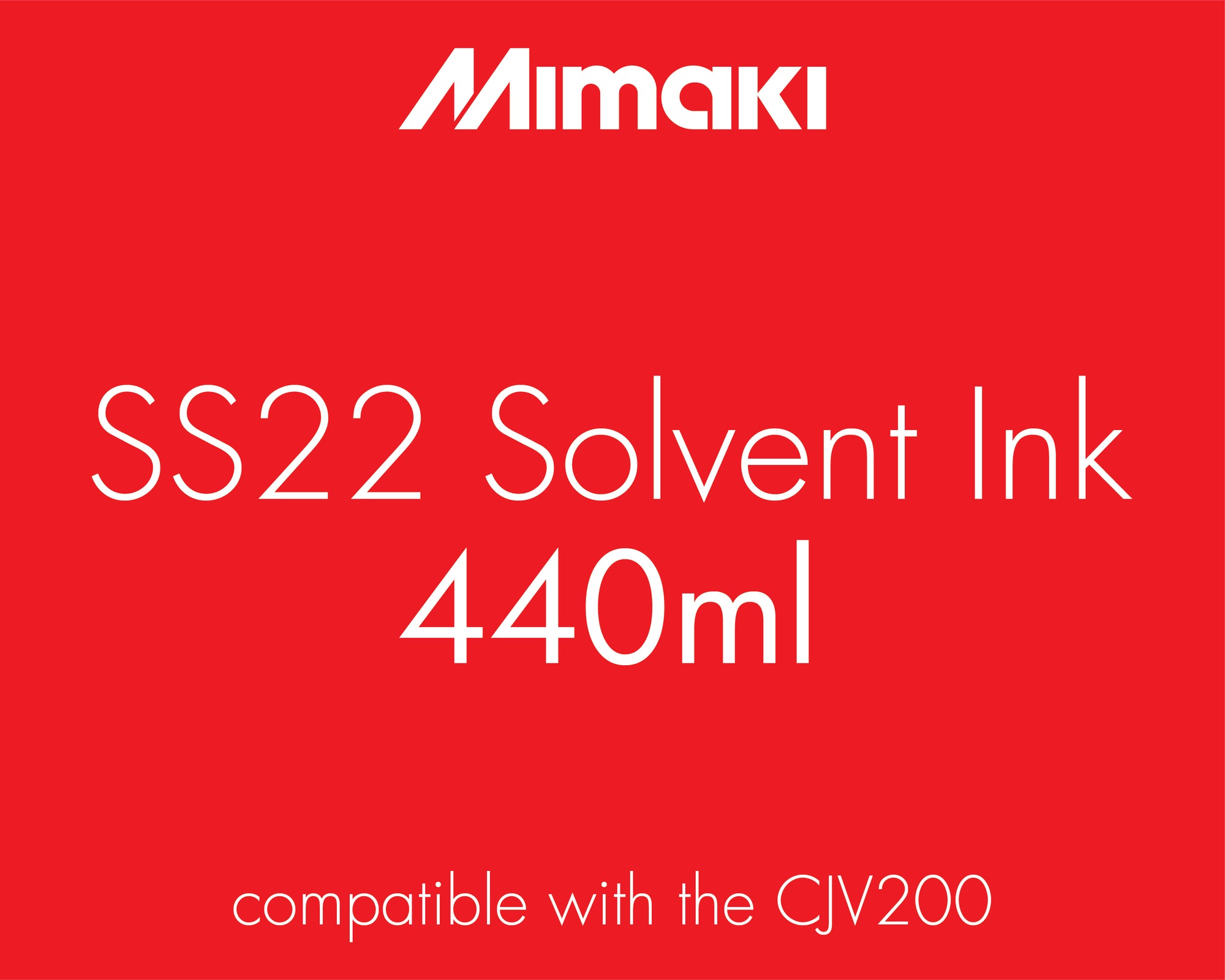 *FOR NEW CJV200 ONLY* Mimaki SS22 Solvent Ink Cartridge - 440ml