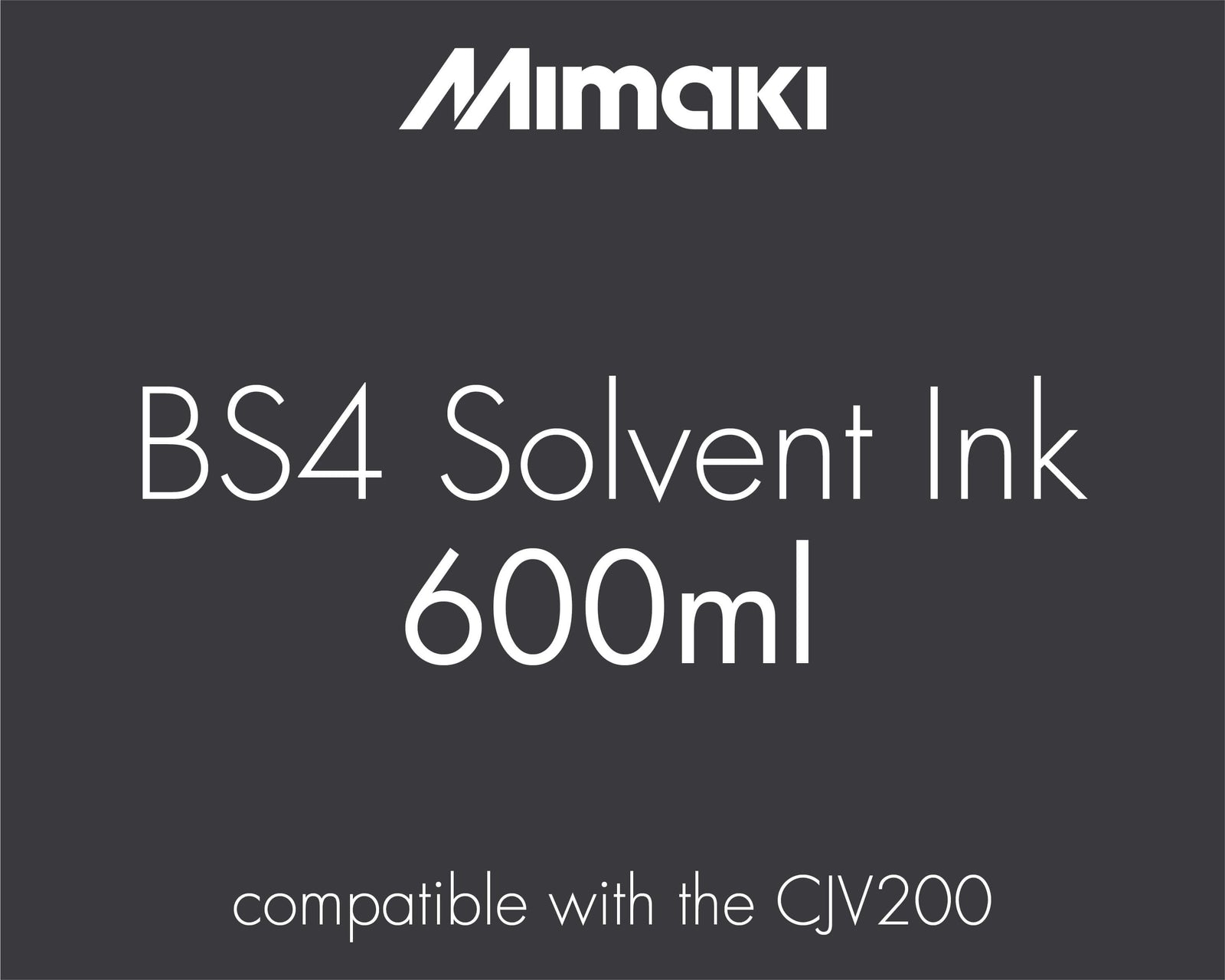 Mimaki BS4 Budget Solvent Ink Cartridge - 600ml