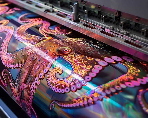 Nekoosa Rainbow Silver 'Brite Overall' Holographic Vinyl