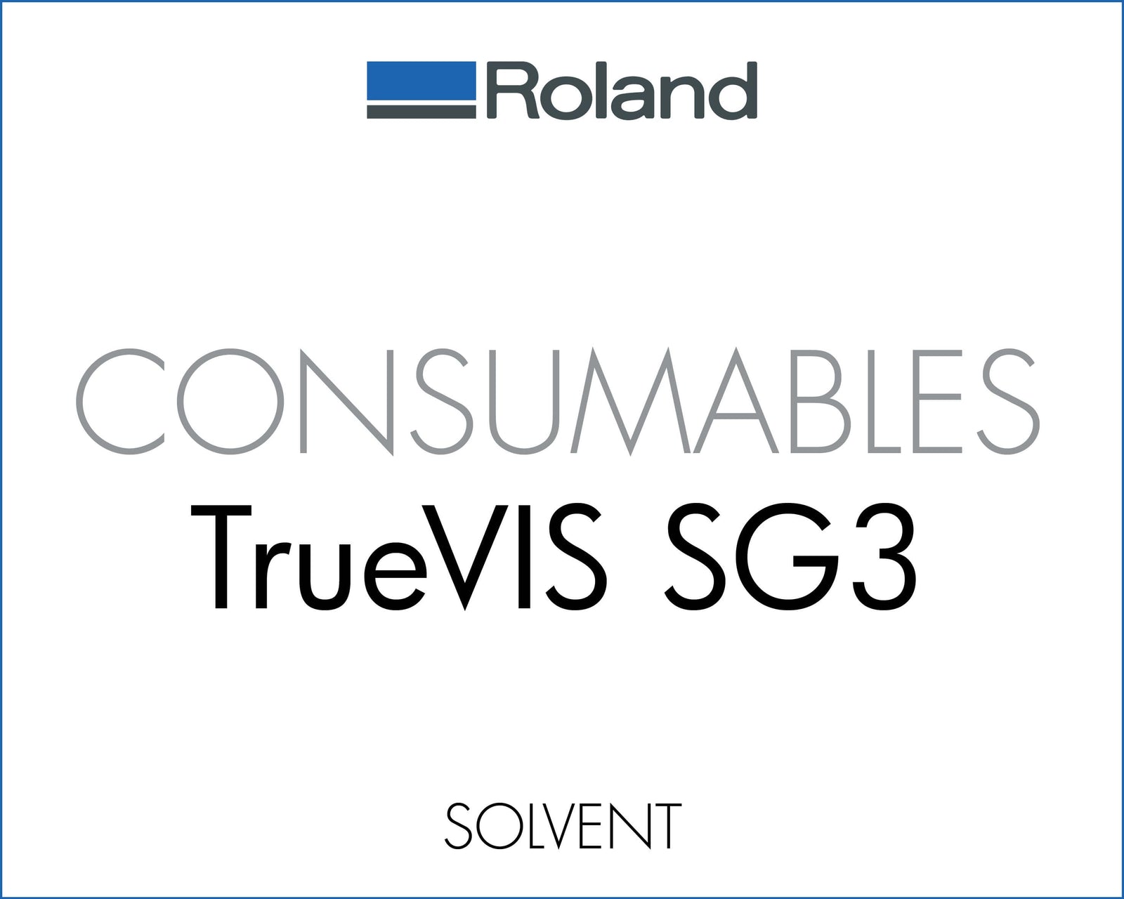 Roland SG3 Consumables