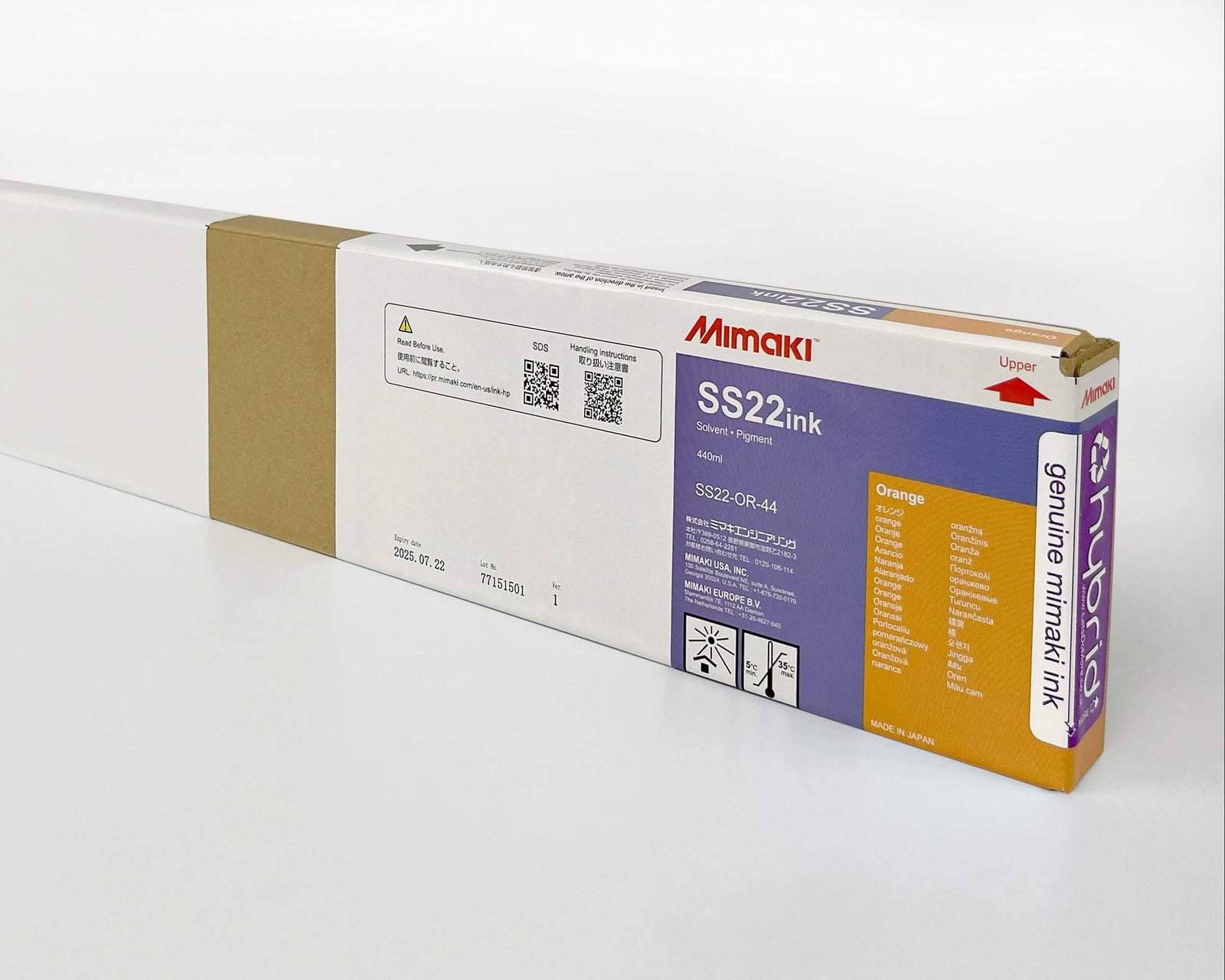 *FOR NEW CJV200 ONLY* Mimaki SS22 Solvent Ink Cartridge - 440ml