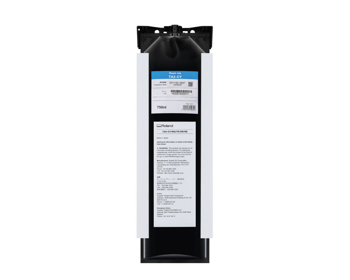 Roland TA2 Latex AG-640 Ink Pouches - 750ml