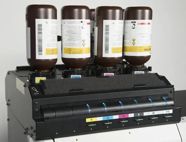 Mimaki LUS-200 LUS20-W-BA Inchiostro UV Bianco Con Chip, Set Da 2 Bottiglie Da 1000ml, Scadenza 2025
